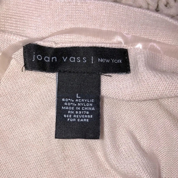 Joan Vass beige knit sweater size large - Picture 4 of 8